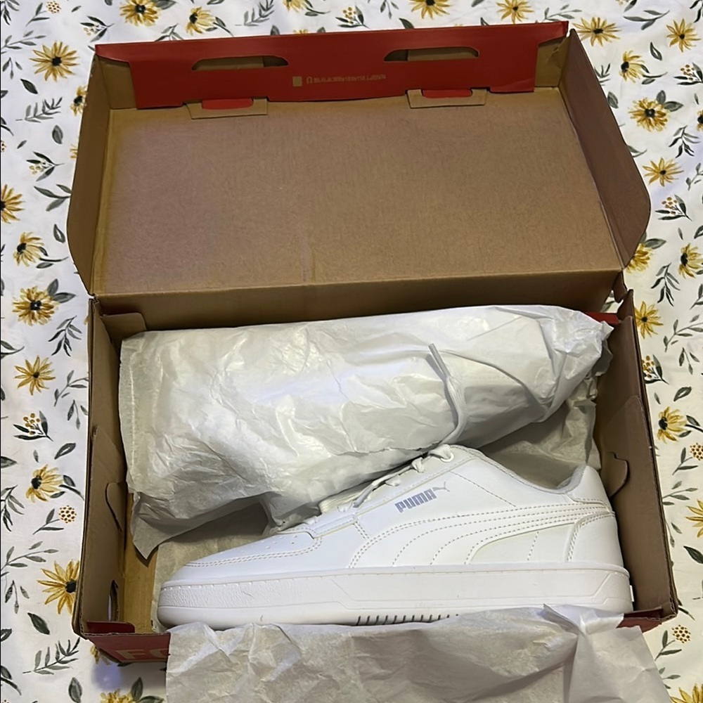NWT Puma Men's Classic White Caven 2.0 Sneakers